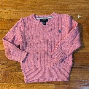 Polo by Ralph Lauren Soft Pink Cable Knit Sweater